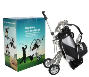 Golf Pen Holder Desk Accessory Unique Christmas Golf Gifts for Men Golfers