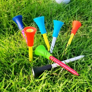 Golf Plastic Tees Soft Head Tees Don’t Hurt Club Double Layer Tees