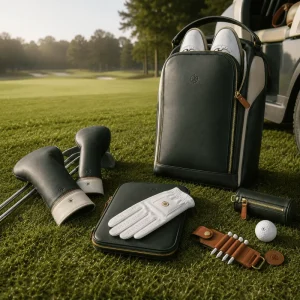 Golf Player Kit with Shoe Bag Head Covers Glove Tee Holder Golf Course Accessories Set Golf Essentials Collection
