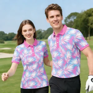 Golf Polo Shirts Men Women Turn-Down Collar Custom Logo OEM ODM Breathable Quick Dry Summer Vacation Top Golf Clothes
