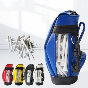 Golf Pouch Bag Waterproof PU Golf Accessories Bag With Zipper Closure Mini Golf Ball Bag Portable Storage for Boys
