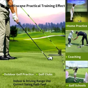 Golf Practice Aid 180° Adjustable Golf Training Accessory for Indoor Outdoor Use ISO9001 Certified Golf Practice Plate