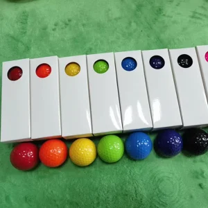 Golf Practice Balls Two Piece Multicolor Professional Double Layer Ball Colorful Mini Golf Balls Indoor Outdoor Training Aids