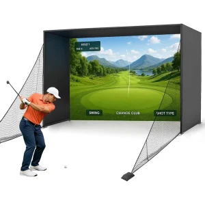 Golf Practice Hitting Net with Target Cloth 10×8 FT Golf Driving Net for Indoor Backyard and Garage with Impact Resistance