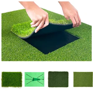 Golf Practice Mat Golf Training Aids with Replaceable Inserts for Indoor and Outdoor Golf Training