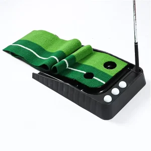 Golf Putter Exercise Tools Golf Training Aids Wood Putting Mat Auto Ball Return Indoor Practice Mat