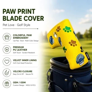 Golf Putter Head Cover for Protecting Putter Heads