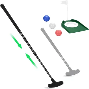 Golf Putter Set for Men & Women Mini Golf Club with Ambidextrous Design Includes Ball Cup & Flag for Teenagers & Adults