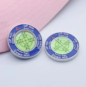 Golf Putter Training Aid Accessory Magnetic Golf Marker with Accurate Level Aid Alignment Reader Tool