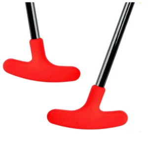 Golf Putting Aid Golf Training Equipment Two Way Mini Golf Putters for All Ages TPE Grip Fiberglass Stick Silicon Rubber Head