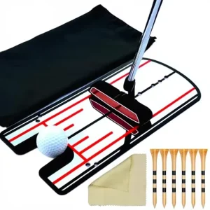 Golf Putting Alignment Mirror Portable Golf Swing Trainer Golf Practice Training Aid Accessories