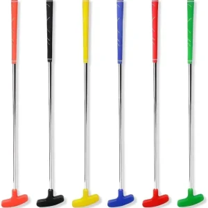 Golf Putting Club Double Sided Stainless Steel Shaft Putter Club T Head Shape Multiple Sizes for Kids & Adults