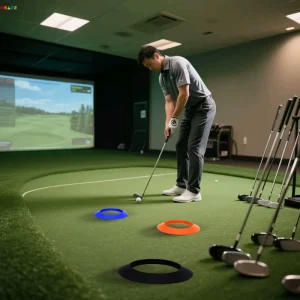 Golf Putting Cup Ring for Training Aid Indoor and Outdoor All Direction Golf Practice Hole Golf Putting Accuracy Trainer