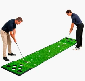 Golf Putting Game Set for Indoor Outdoor Foldable Golf Putting Mat Golf Putting Mat Training Aid for Backyard Party Office