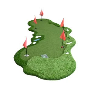 Golf Putting Green Practice Device Indoor Outdoor Mini Golf Practice Range Putting Mat Included Accessories