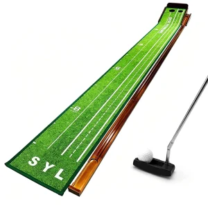 Golf Putting Practice Mat Rectangle Portable Putter Practice Surface Durable Washable Green for Indoor Use Golf Training Aid