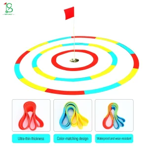 Golf Putting Target Circle Silicone Ambidextrous Foldable Putter Practice Training Aid Waterproof Portable Indoor Outdoor