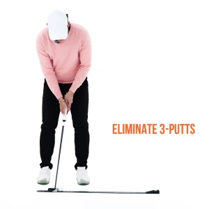 Golf Putting Trainer Set Black Metal Hole Cup Alignment Track Ruler & Short Putt Practice Aid for Indoor Outdoor Use Efunist