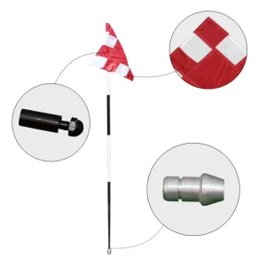 Golf Putting Training Accessories 6inch Stainless Steel Golf Hole Cup and Golf Flagstick for Golf Putting Aid Outdoor