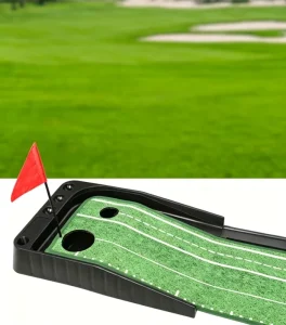 Golf Putting Training Equipment Velvet Surface Automatic Ball Return Easy to Carry Golf Hitting Mat Golf Training Aid