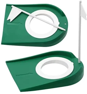 Golf Rubber Durable Putting Cup Indoor Practice Training Aids Outdoor Golf Putting Hole Putter Regulation Cup Flag
