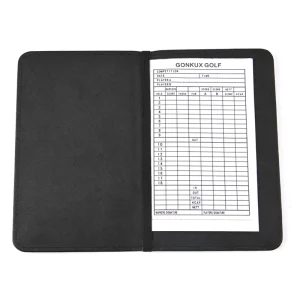 Golf Score Card Holder Organizer Customization PU Leather Wallet Holder Fit for Pocket Golf Yardage Scorecard Book Cover