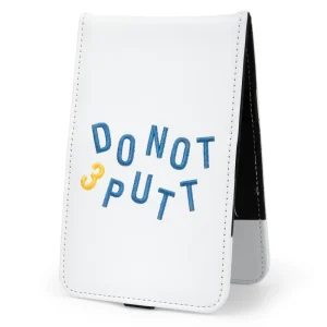 Golf Scorecard Holder PU Leather Yardage Book Cover Custom Embroidery Elastic Band OEM Logo