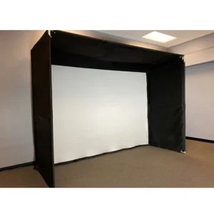 Golf Simulator Enclosure Golf Hitting Cage Golf Black Cloth with Impact Screen