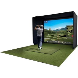Golf Simulator Enclosure Kit Custom Size Complete Frame Enclosure HD Impact Screen Home Indoor Outdoor Practice Golf Net
