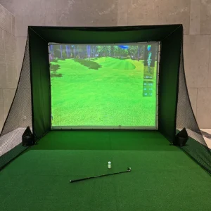 Golf Simulator Enclosure Nets 10 x 8 ft with HD Impact Display Screen Net for Indoor Outdoor Golf Practice