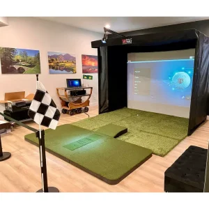 Golf Simulator Enclosure for Indoor Hitting Training Easy Setup Golf Simulator Tent With HD Screen