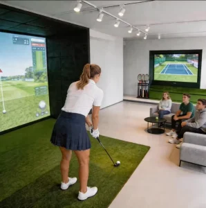 Golf Simulator Smart Indoor Sports Simulator Interactive Screen Projection Leisure Game Center