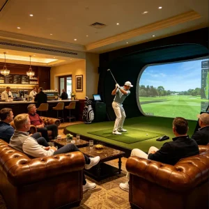 Golf Simulator Smart Indoor Sports Simulator Interactive Screen Projection Leisure Game Center Sports Recreation