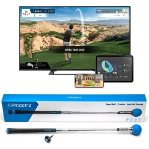 Golf Simulator Swing Stick for Indoor and Outdoor Use Golf Swing Trainer with Upgraded Motion Sensor and 3D Swing Analysis