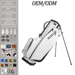 Golf Stand Bag, 4-Way Top Dividers, Full-Length Dividers, Dual Strap, Rain Hood