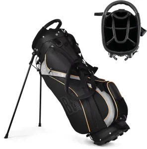 Golf Stand Bag Portable Golf Bag Waterproof Golf Carry Bags Full Length Dividers Multiple Pockets Rain Hood