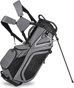 Golf Stand Bag with 8-Way Dividers Padded Double Strap and Rain Hood