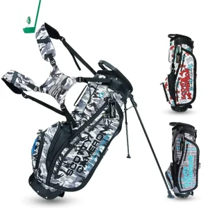 Golf Stand Bag with Multi Functional Club Head Holder Lightweight Durable Carry for Men Women Course Travel