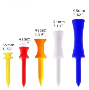 Golf Step Down Tees Plastic Castle Tees with Consistent Height for Practice Assorted Sizes