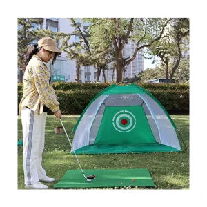 Golf Swing Net Golf Training Mat Indoor Outdoor Practice Golf Hitting Net Target with Chipping Mat