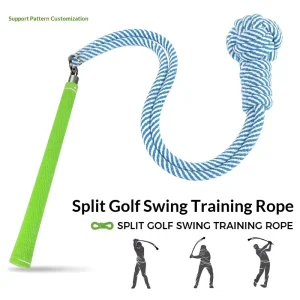 Golf Swing Speed Trainer Rope Split Style Golf Swing Training Rope Training Equipment Improve Swing Rhythm for Beginners
