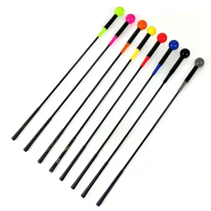 Golf Swing Trainer Aid Flexible Rubber Practice Warm Up Rod for Power Flexibility Tempo Training