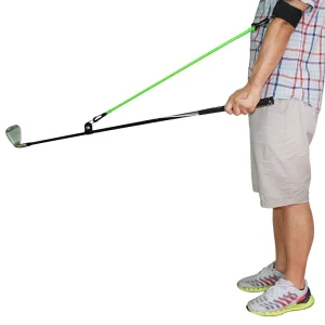 Golf Swing Trainer Golf Elastic String Resistance Band Portable Golf Swing Training Aid for Power