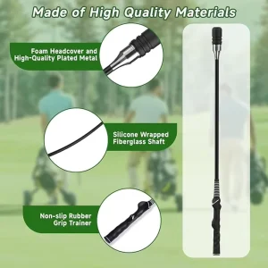 Golf Swing Trainer Golf Training Equipment Golf Swing Training Aid Right Handed Stainless Steel Fiberglass Material