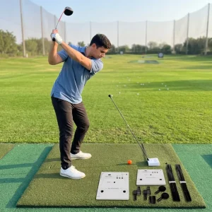 Golf Swing Trainer Sports Aid 12 Adjustable Club Positions Guided Strikes Tool Alignment Rods Ambidextrous Stainless Steel
