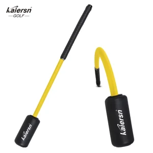 Golf Swing Trainer Stick Yellow PP Material Adjustable Flexible Warm Aid Strength Tempo Balance Left Right Handed Indoor