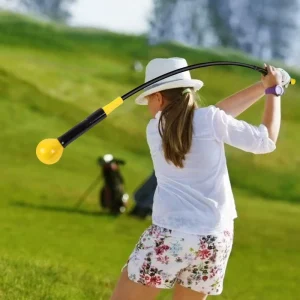 Golf Swing Trainer Warm Up Stick with Ambidextrous Design Eco Friendly Adjustable Length 100/120cm Made Durable Rubber Material