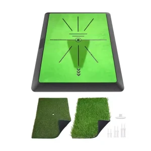 Golf Swing Training Mat with Impact Trajectory Display Golf Hitting Practice Aid for Indoor and Outdoor