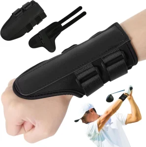 Golf Swing Wrist Corrector Training Aid Adjustable Wrist Band Polyester PU Material Prevents Wrist Flipping Beginner