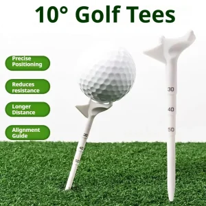Golf Tee Pins 10° Angled Golf Tee Holder 10 Per Box Plastic Tee Holder Precise Positioning Reduced Drag
